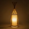 GLOBOSTAR® AZORES 01753 Boho Επιδαπέδιο Φωτιστικό με Ντουί 1 x E27 AC 220-240V IP20 - Μπεζ - Μ30 x Π30 x Υ90cm