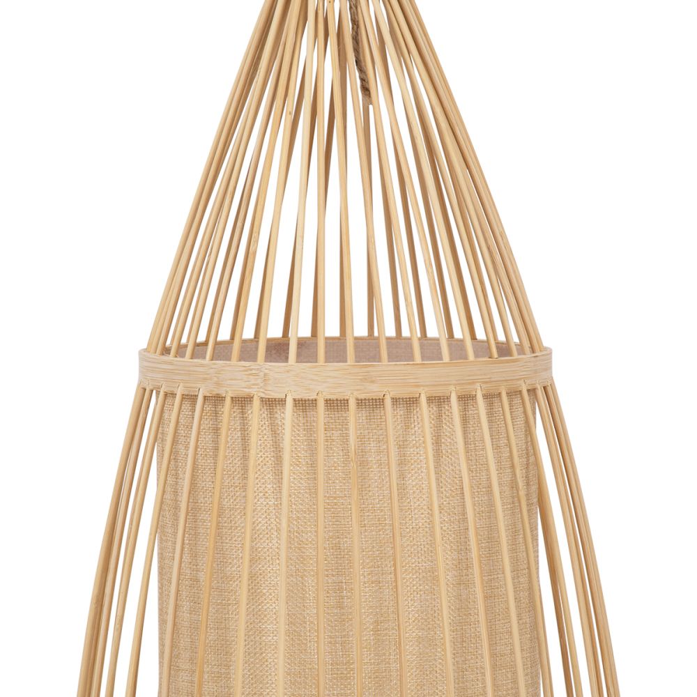 GLOBOSTAR® AZORES 01753 Boho Επιδαπέδιο Φωτιστικό με Ντουί 1 x E27 AC 220-240V IP20 - Μπεζ - Μ30 x Π30 x Υ90cm
