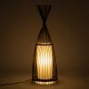 GLOBOSTAR® AZORES 01754 Boho Επιδαπέδιο Φωτιστικό με Ντουί 1 x E27 AC 220-240V IP20 - Καφέ & Μπεζ - Μ30 x Π30 x Υ90cm
