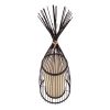 GLOBOSTAR® AZORES 01754 Boho Επιδαπέδιο Φωτιστικό με Ντουί 1 x E27 AC 220-240V IP20 - Καφέ & Μπεζ - Μ30 x Π30 x Υ90cm