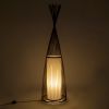 GLOBOSTAR® AZORES 01756 Boho Επιδαπέδιο Φωτιστικό με Ντουί 1 x E27 AC 220-240V IP20 - Καφέ & Μπεζ - Μ40 x Π40 x Υ150cm