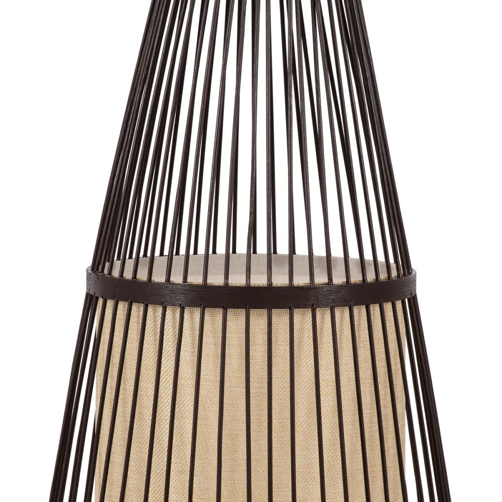 GLOBOSTAR® AZORES 01756 Boho Επιδαπέδιο Φωτιστικό με Ντουί 1 x E27 AC 220-240V IP20 - Καφέ & Μπεζ - Μ40 x Π40 x Υ150cm