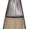GLOBOSTAR® AZORES 01756 Boho Επιδαπέδιο Φωτιστικό με Ντουί 1 x E27 AC 220-240V IP20 - Καφέ & Μπεζ - Μ40 x Π40 x Υ150cm