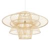 GLOBOSTAR® BALI 01758 Boho Κρεμαστό Φωτιστικό Οροφής με Ντουί 1 x E27 AC 220-240V IP20 - Μπεζ - Μ100 x Π100 x Υ60cm