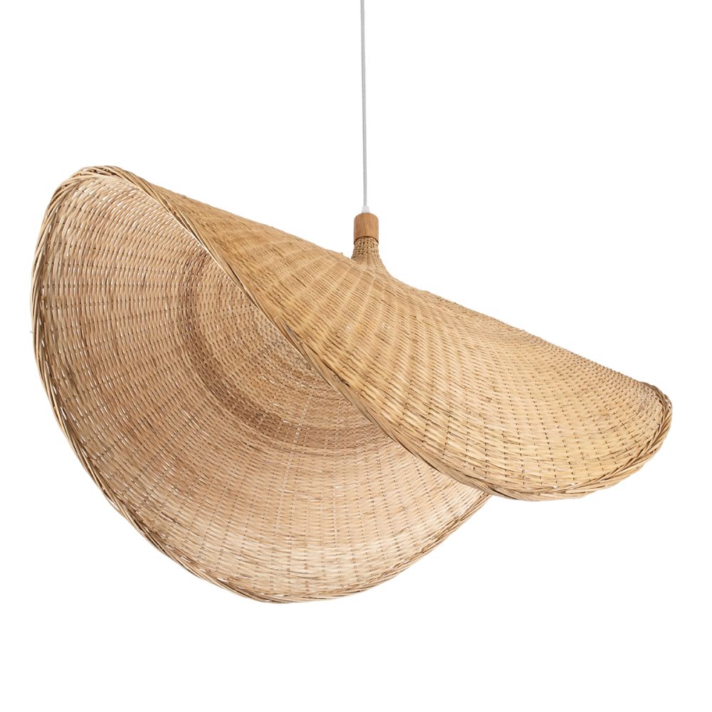 GLOBOSTAR® CUBA 01769 Boho Κρεμαστό Φωτιστικό Οροφής με Ντουί 1 x E27 AC 220-240V IP20 - Μπεζ - Μ100 x Π100 x Υ55cm