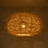 GLOBOSTAR® MINORCA 01786 Boho Κρεμαστό Φωτιστικό Οροφής με Ντουί 1 x E27 AC 220-240V IP20 - Μπεζ - Μ100 x Π100 x Υ45cm