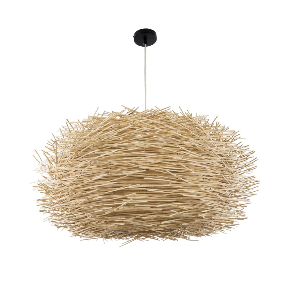 GLOBOSTAR® MINORCA 01786 Boho Κρεμαστό Φωτιστικό Οροφής με Ντουί 1 x E27 AC 220-240V IP20 - Μπεζ - Μ100 x Π100 x Υ45cm