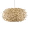 GLOBOSTAR® MINORCA 01786 Boho Κρεμαστό Φωτιστικό Οροφής με Ντουί 1 x E27 AC 220-240V IP20 - Μπεζ - Μ100 x Π100 x Υ45cm