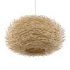 GLOBOSTAR® MINORCA 01786 Boho Κρεμαστό Φωτιστικό Οροφής με Ντουί 1 x E27 AC 220-240V IP20 - Μπεζ - Μ100 x Π100 x Υ45cm