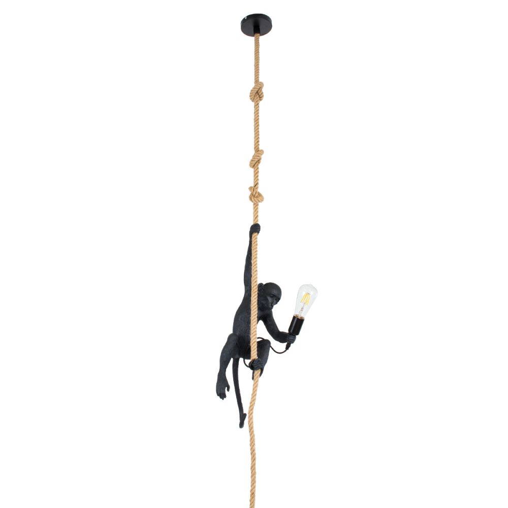 GLOBOSTAR® APES 01801 Μοντέρνο Κρεμαστό Φωτιστικό Οροφής με Ντουί 1 x E27 AC 220-240V IP20 - Μαύρο & Μπεζ - Μ26 x Π28 x Υ69cm