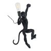 GLOBOSTAR® APES 01804 Μοντέρνο Φωτιστικό Τοίχου - Απλίκα με Ντουί 1 x E27 AC 220-240V IP20 - Μαύρο - Μ34 x Π31 x Υ61cm