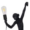 GLOBOSTAR® APES 01804 Μοντέρνο Φωτιστικό Τοίχου - Απλίκα με Ντουί 1 x E27 AC 220-240V IP20 - Μαύρο - Μ34 x Π31 x Υ61cm