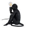 GLOBOSTAR® APES 01807 Μοντέρνο Επιτραπέζιο Φωτιστικό Πορτατίφ με Ντουί 1 x E27 AC 220-240V IP20 - Μαύρο - Μ30 x Π27 x Υ30cm