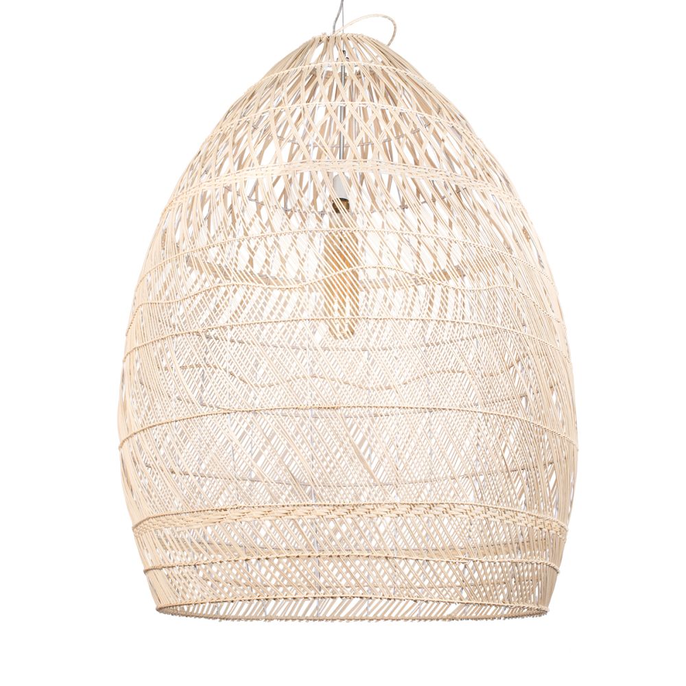 GLOBOSTAR® MALIBU 01812 Boho Κρεμαστό Φωτιστικό Οροφής με Ντουί 1 x E27 AC 220-240V IP20 - Μπεζ - Μ95 x Π95 x Υ125cm
