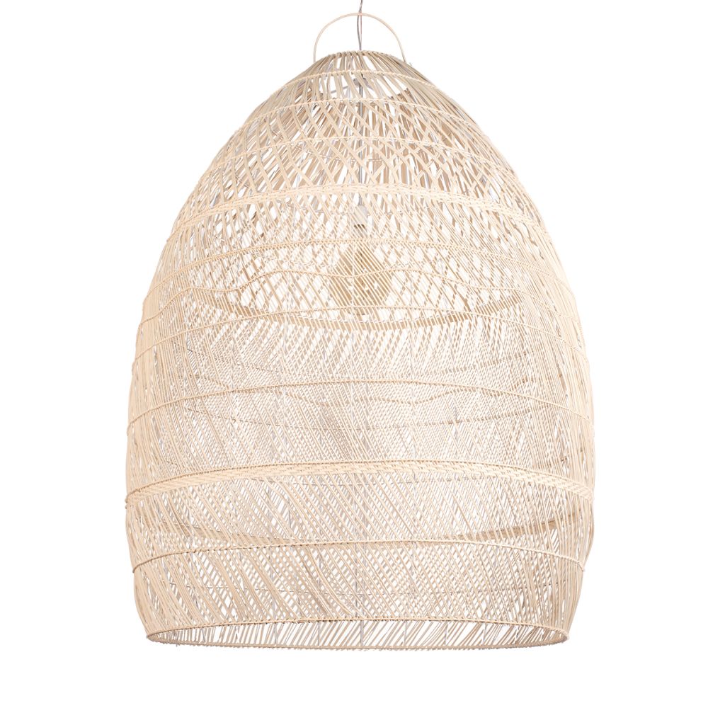 GLOBOSTAR® MALIBU 01813 Boho Κρεμαστό Φωτιστικό Οροφής με Ντουί 1 x E27 AC 220-240V IP20 - Μπεζ - Μ120 x Π120 x Υ156cm