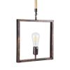 GLOBOSTAR® FRAISE 01814 Vintage Κρεμαστό Φωτιστικό Οροφής με Ντουί 1 x E27 AC 220-240V IP20 - Χάλκινο & Μπεζ - Μ32 x Π4 x Υ32cm