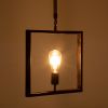 GLOBOSTAR® FRAISE 01814 Vintage Κρεμαστό Φωτιστικό Οροφής με Ντουί 1 x E27 AC 220-240V IP20 - Χάλκινο & Μπεζ - Μ32 x Π4 x Υ32cm