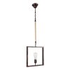 GLOBOSTAR® FRAISE 01814 Vintage Κρεμαστό Φωτιστικό Οροφής με Ντουί 1 x E27 AC 220-240V IP20 - Χάλκινο & Μπεζ - Μ32 x Π4 x Υ32cm