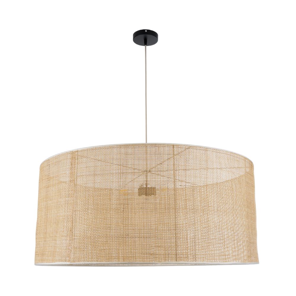 GLOBOSTAR® YOTTO 01823 Boho Κρεμαστό Φωτιστικό Οροφής με Ντουί 3 x E27 AC 220-240V IP20 - Μπεζ - Μ90 x Π90 x Υ40cm