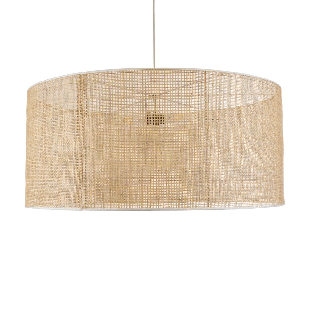 GLOBOSTAR® YOTTO 01823 Boho Κρεμαστό Φωτιστικό Οροφής με Ντουί 3 x E27 AC 220-240V IP20 - Μπεζ - Μ90 x Π90 x Υ40cm