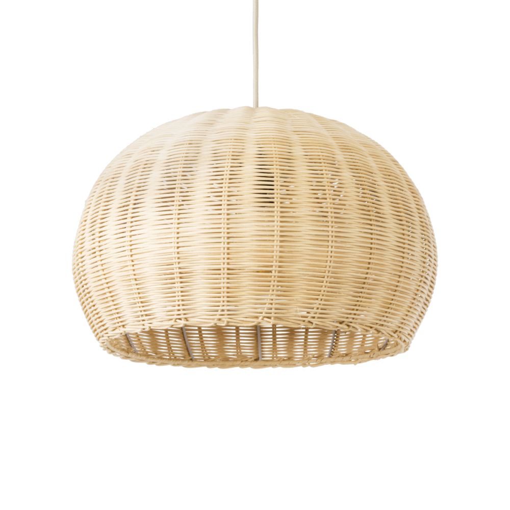 GLOBOSTAR® RAITO 01824 Boho Κρεμαστό Φωτιστικό Οροφής με Ντουί 1 x E27 AC 220-240V IP20 - Μπεζ - Μ40 x Π40 x Υ25cm