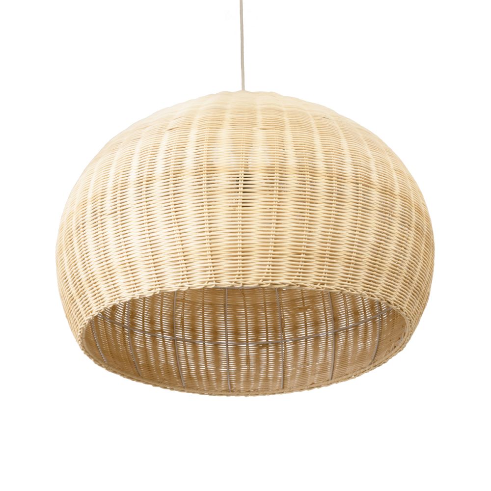 GLOBOSTAR® RAITO 01825 Boho Κρεμαστό Φωτιστικό Οροφής με Ντουί 1 x E27 AC 220-240V IP20 - Μπεζ - Μ60 x Π60 x Υ40cm