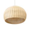 GLOBOSTAR® RAITO 01825 Boho Κρεμαστό Φωτιστικό Οροφής με Ντουί 1 x E27 AC 220-240V IP20 - Μπεζ - Μ60 x Π60 x Υ40cm