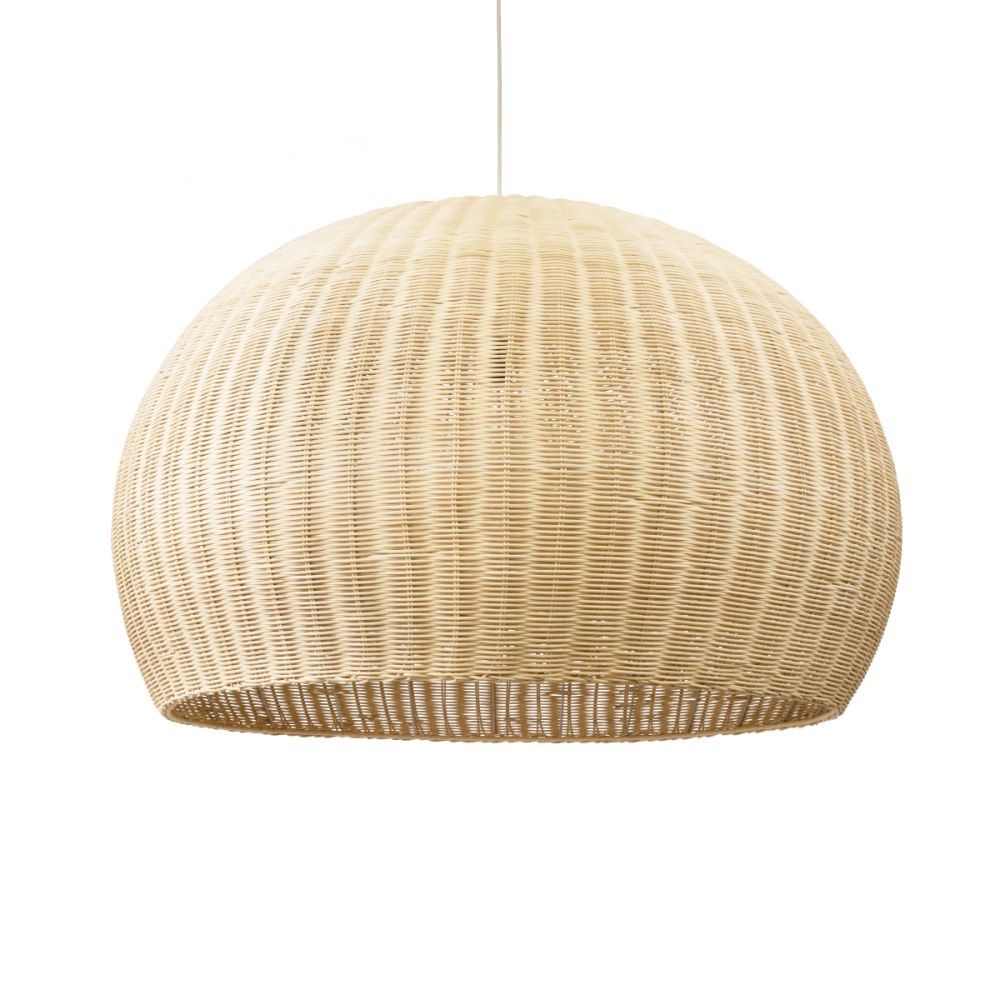 GLOBOSTAR® RAITO 01826 Boho Κρεμαστό Φωτιστικό Οροφής με Ντουί 1 x E27 AC 220-240V IP20 - Μπεζ - Μ100 x Π100 x Υ63cm