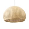 GLOBOSTAR® RAITO 01826 Boho Κρεμαστό Φωτιστικό Οροφής με Ντουί 1 x E27 AC 220-240V IP20 - Μπεζ - Μ100 x Π100 x Υ63cm