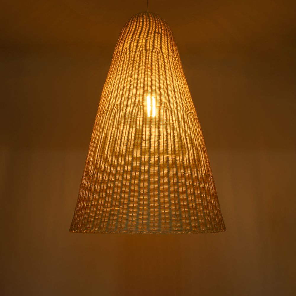 GLOBOSTAR® MAHANA 01827 Boho Κρεμαστό Φωτιστικό Οροφής με Ντουί 1 x E27 AC 220-240V IP20 - Μπεζ - Μ80 x Π80 x Υ130cm