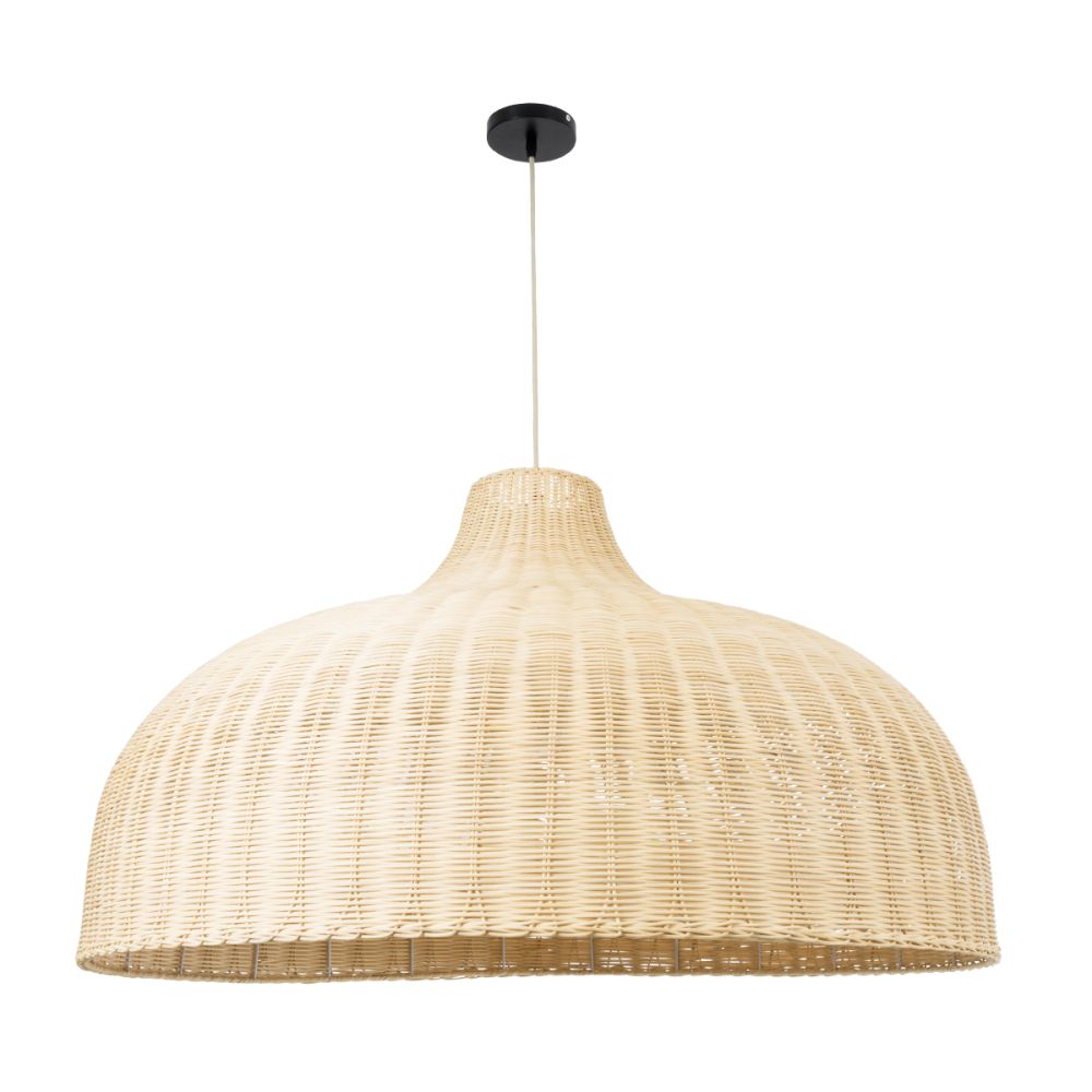 GLOBOSTAR® AFURU 01829 Boho Κρεμαστό Φωτιστικό Οροφής με Ντουί 1 x E27 AC 220-240V IP20 - Μπεζ - Μ100 x Π100 x Υ60cm