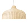 GLOBOSTAR® AFURU 01829 Boho Κρεμαστό Φωτιστικό Οροφής με Ντουί 1 x E27 AC 220-240V IP20 - Μπεζ - Μ100 x Π100 x Υ60cm