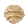 GLOBOSTAR® HIROKA 01836 Boho Κρεμαστό Φωτιστικό Οροφής με Ντουί 1 x E27 AC 220-240V IP20 - Μπεζ - Μ60 x Π60 x Υ50cm