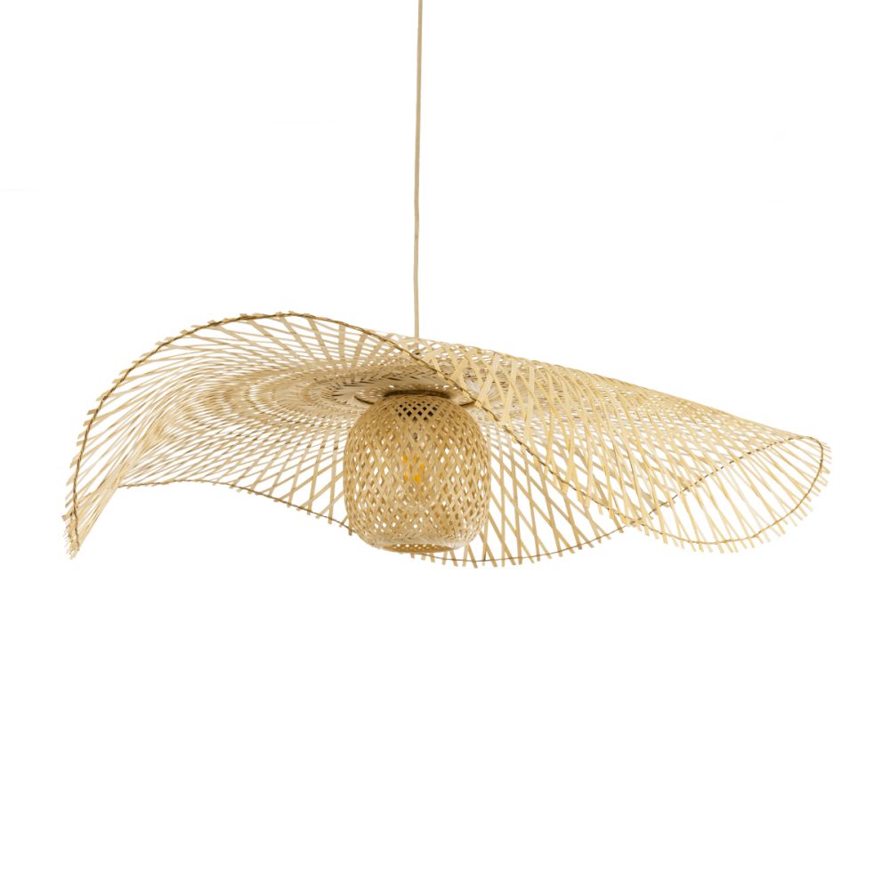 GLOBOSTAR® CINNABAR 01838 Boho Κρεμαστό Φωτιστικό Οροφής με Ντουί 1 x E27 AC 220-240V IP20 - Μπεζ - Μ100 x Π100 x Υ21cm