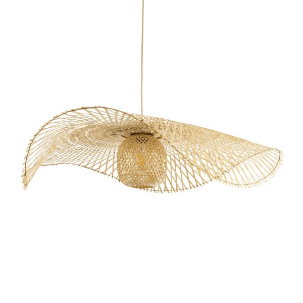 GLOBOSTAR® CINNABAR 01838 Boho Κρεμαστό Φωτιστικό Οροφής με Ντουί 1 x E27 AC 220-240V IP20 - Μπεζ - Μ100 x Π100 x Υ21cm