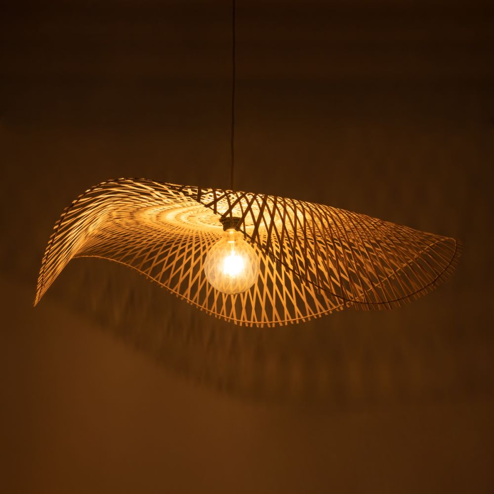 GLOBOSTAR® MELEMELE 01842 Boho Κρεμαστό Φωτιστικό Οροφής με Ντουί 1 x E27 AC 220-240V IP20 - Μπεζ - Μ100 x Π100 x Υ12cm