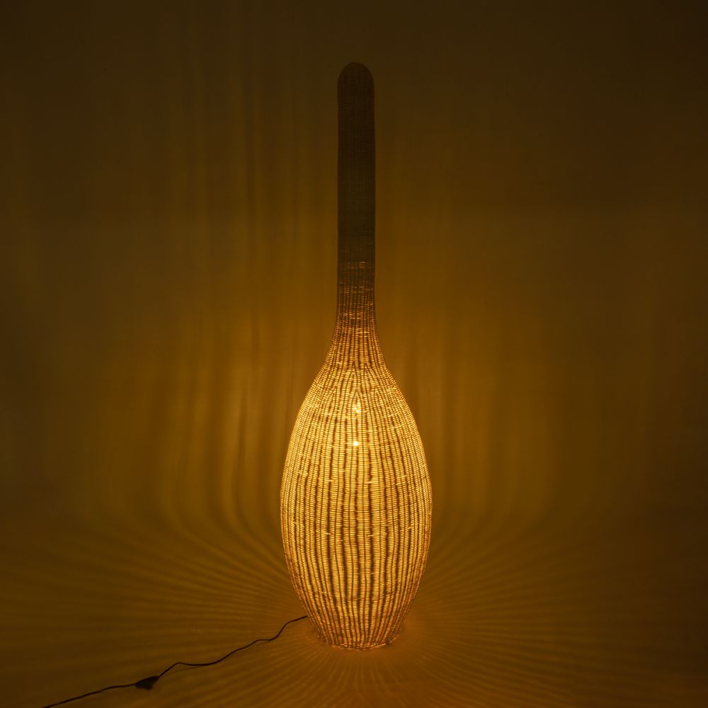 GLOBOSTAR® PARADIS 01846 Boho Επιδαπέδιο Φωτιστικό με Ντουί 1 x E27 AC 220-240V IP20 - Μπεζ - Μ50 x Π50 x Υ180cm