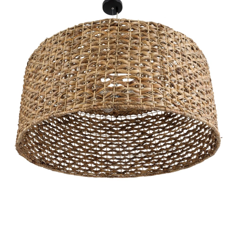 GLOBOSTAR® MANGATA 01850 Boho Κρεμαστό Φωτιστικό Οροφής με Ντουί 1 x E27 AC 220-240V IP20 - Καφέ - Μ90 x Π90 x Υ40cm