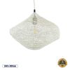 GLOBOSTAR® KENTUCKY 01862 Vintage Κρεμαστό Φωτιστικό Οροφής με Ντουί 1 x E27 AC 220-240V IP20 - Μπεζ - Μ40 x Π40 x Υ30cm