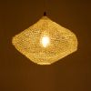 GLOBOSTAR® KENTUCKY 01862 Vintage Κρεμαστό Φωτιστικό Οροφής με Ντουί 1 x E27 AC 220-240V IP20 - Μπεζ - Μ40 x Π40 x Υ30cm