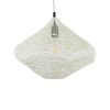 GLOBOSTAR® KENTUCKY 01862 Vintage Κρεμαστό Φωτιστικό Οροφής με Ντουί 1 x E27 AC 220-240V IP20 - Μπεζ - Μ40 x Π40 x Υ30cm