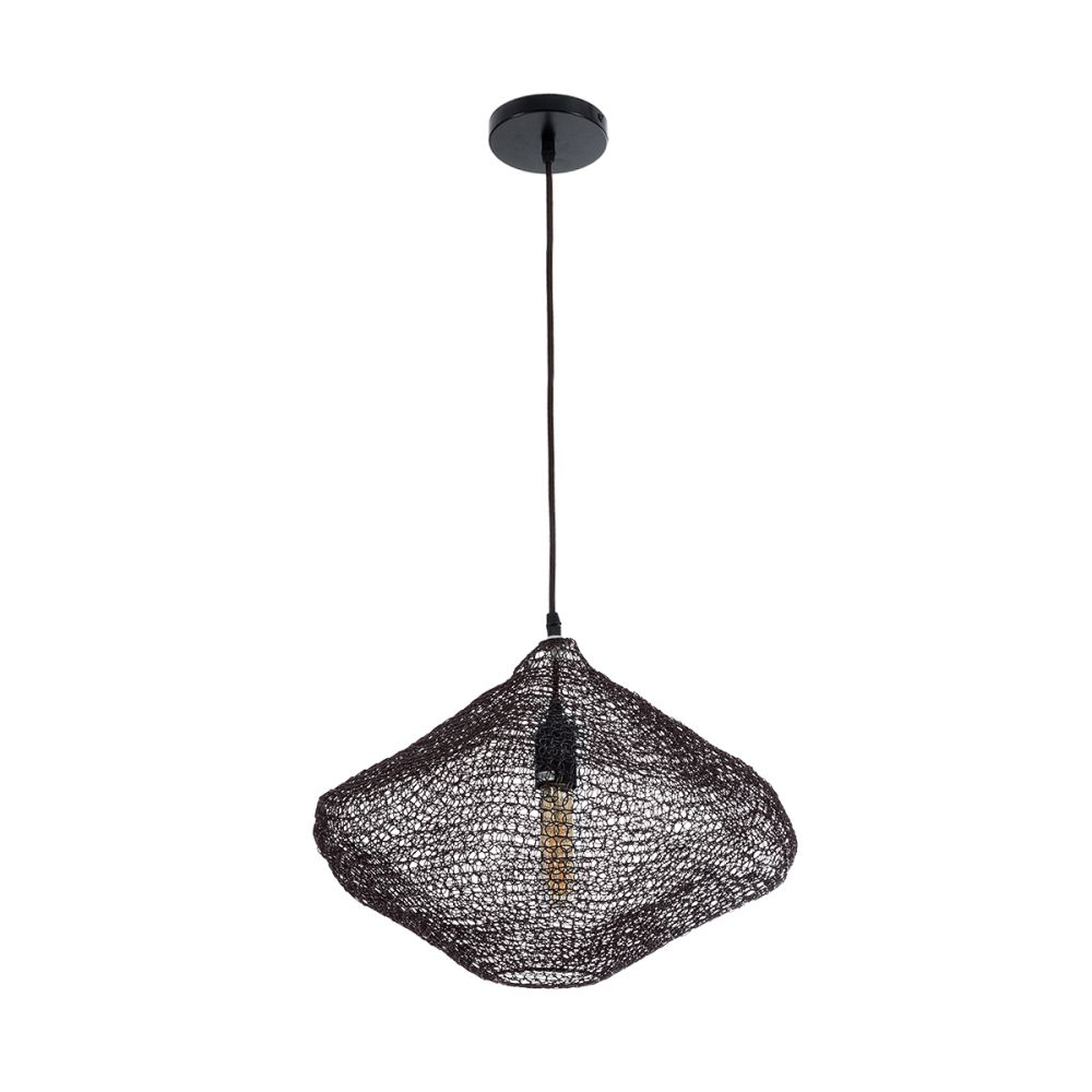 GLOBOSTAR® KENTUCKY 01863 Vintage Κρεμαστό Φωτιστικό Οροφής με Ντουί 1 x E27 AC 220-240V IP20 - Καφέ - Μ40 x Π40 x Υ30cm