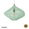 GLOBOSTAR® KENTUCKY 01864 Vintage Κρεμαστό Φωτιστικό Οροφής με Ντουί 1 x E27 AC 220-240V IP20 - Τιρκουάζ - Μ40 x Π40 x Υ30cm