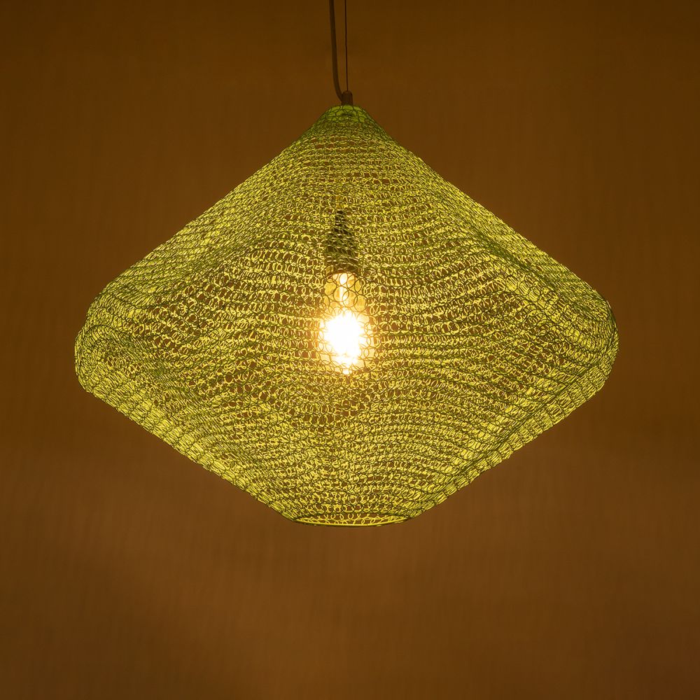 GLOBOSTAR® KENTUCKY 01866 Vintage Κρεμαστό Φωτιστικό Οροφής με Ντουί 1 x E27 AC 220-240V IP20 - Τιρκουάζ - Μ60 x Π60 x Υ50cm