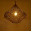 GLOBOSTAR® KENTUCKY 01867 Vintage Κρεμαστό Φωτιστικό Οροφής με Ντουί 1 x E27 AC 220-240V IP20 - Καφέ - Μ60 x Π60 x Υ50cm