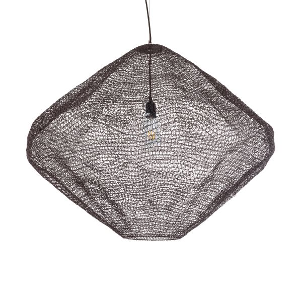 GLOBOSTAR® KENTUCKY 01869 Vintage Κρεμαστό Φωτιστικό Οροφής με Ντουί 1 x E27 AC 220-240V IP20 - Καφέ - Μ90 x Π90 x Υ70cm