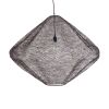 GLOBOSTAR® KENTUCKY 01869 Vintage Κρεμαστό Φωτιστικό Οροφής με Ντουί 1 x E27 AC 220-240V IP20 - Καφέ - Μ90 x Π90 x Υ70cm