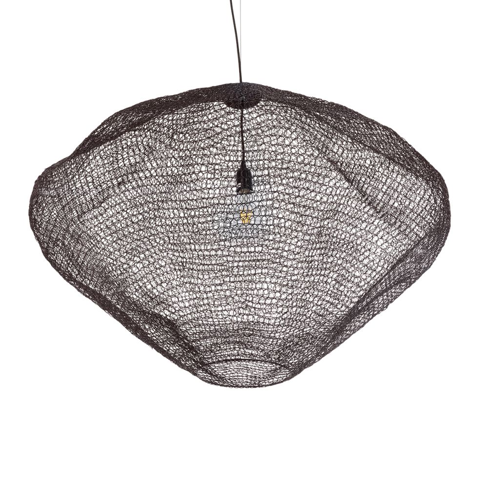 GLOBOSTAR® KENTUCKY 01869 Vintage Κρεμαστό Φωτιστικό Οροφής με Ντουί 1 x E27 AC 220-240V IP20 - Καφέ - Μ90 x Π90 x Υ70cm