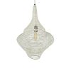 GLOBOSTAR® KENTUCKY 01871 Vintage Κρεμαστό Φωτιστικό Οροφής με Ντουί 1 x E27 AC 220-240V IP20 - Μπεζ - Μ35 x Π35 x Υ60cm