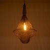 GLOBOSTAR® KENTUCKY 01872 Vintage Κρεμαστό Φωτιστικό Οροφής με Ντουί 1 x E27 AC 220-240V IP20 - Καφέ - Μ35 x Π35 x Υ60cm